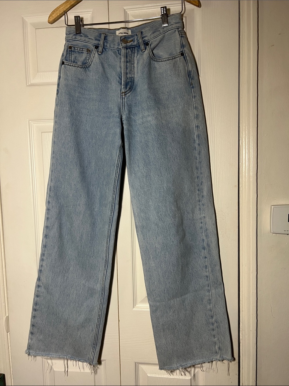 STILL HERE Cotton Everyday Highwaisted Straight Leg Jean Women’s 26